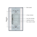 Livolo US Power Wall Touch Lichtschalter Elektrische 110 ~ 220V 2 Gang 2-Wege mit LED-Anzeige VL-C502S-11